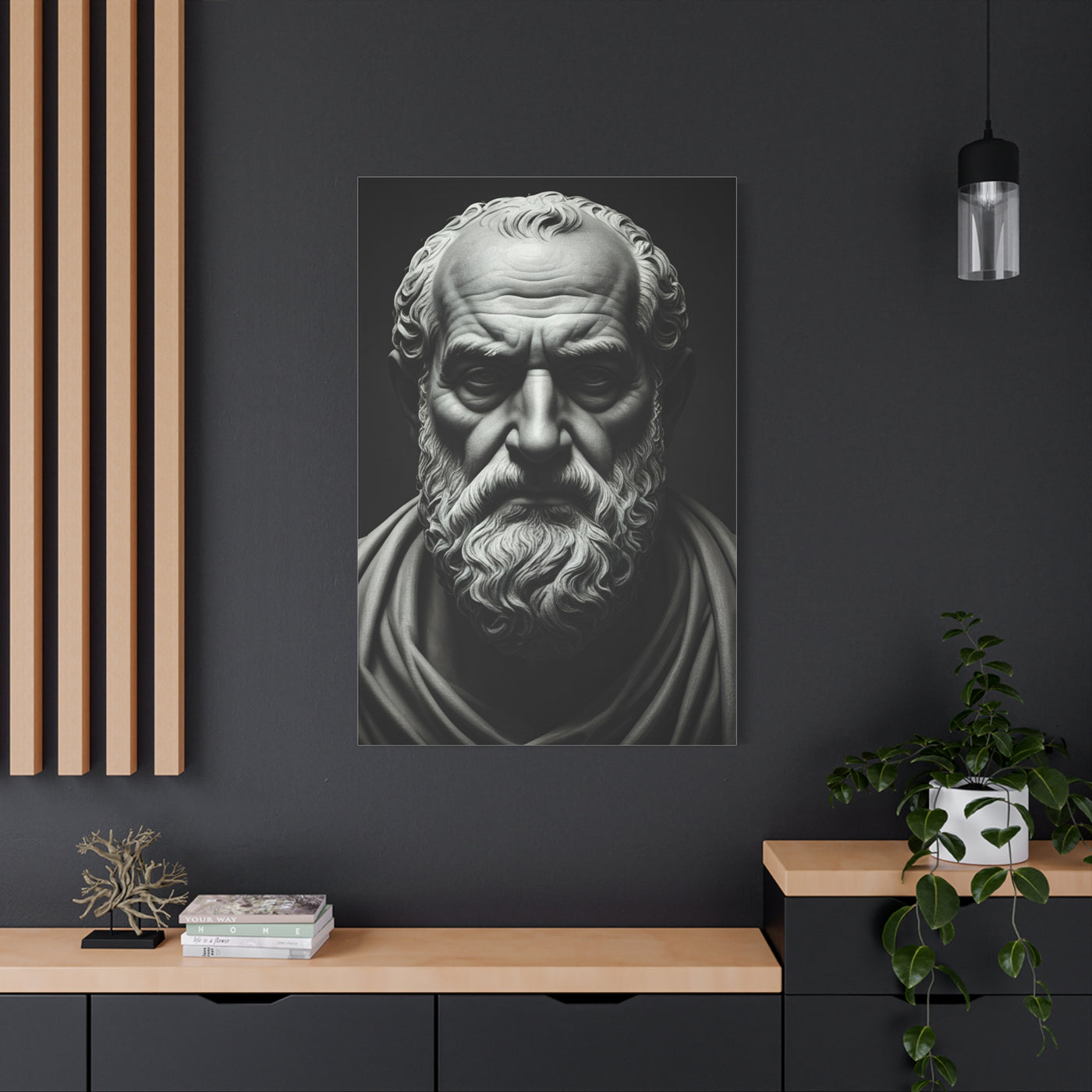 Timeless Wisdom Black & White Elder Portrait Wall Art & Canvas Prints