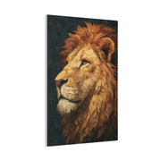 Textured Lion Portrait Painterly Close-Up Wall Art & Canvas Print