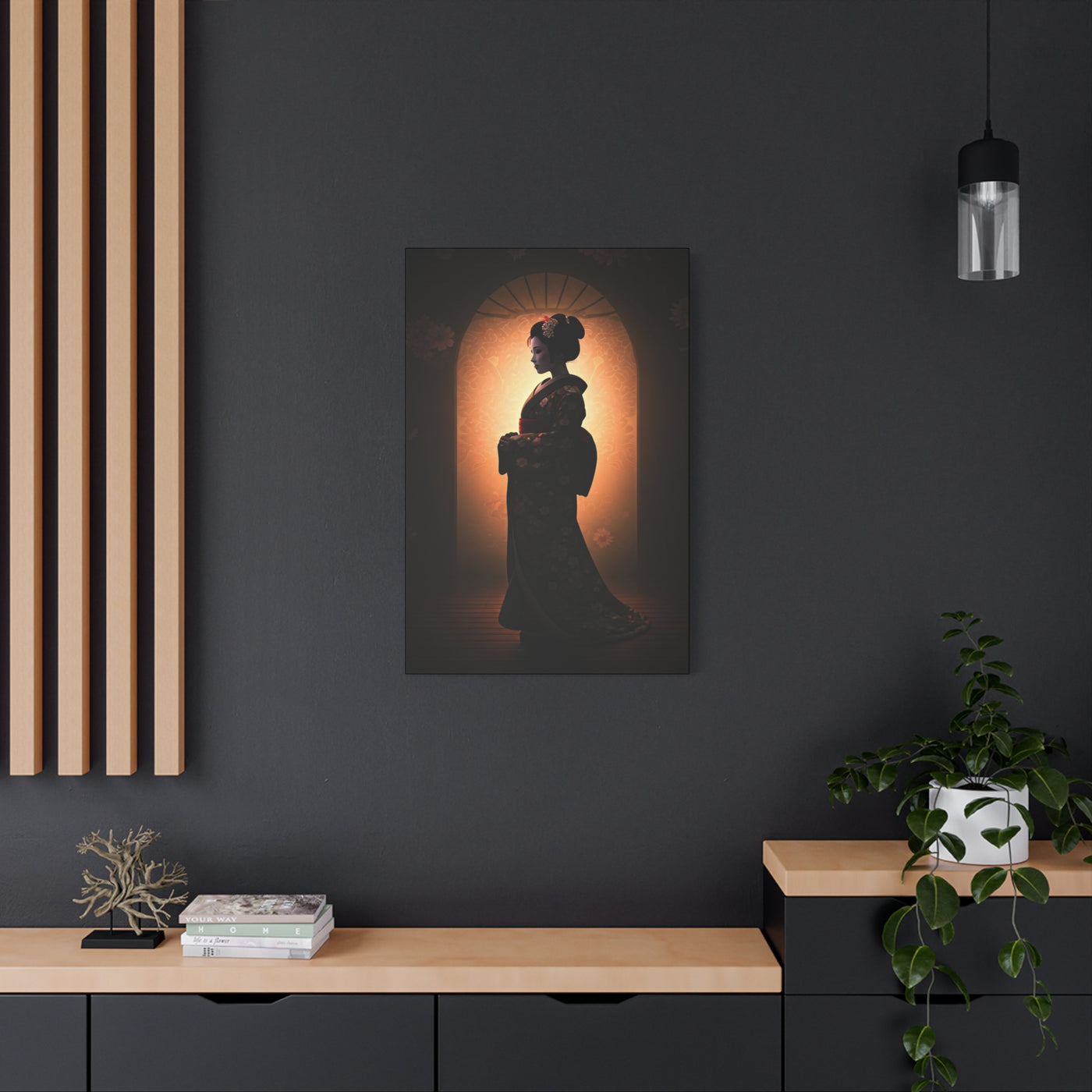 Silent Elegance Geisha Portrait Wall Art & Canvas Prints