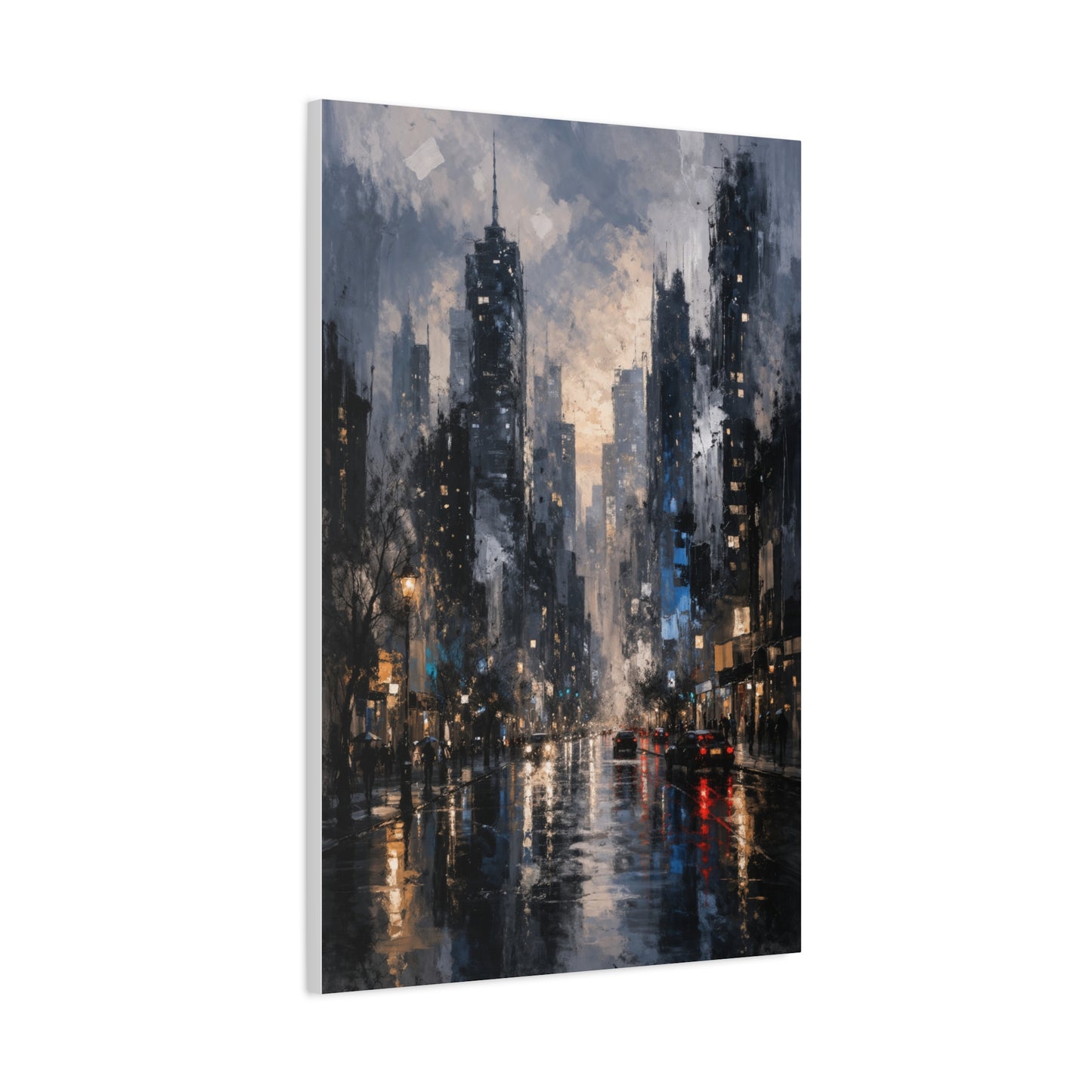 Rainy Cityscape Nights Wall Art & Canvas Print