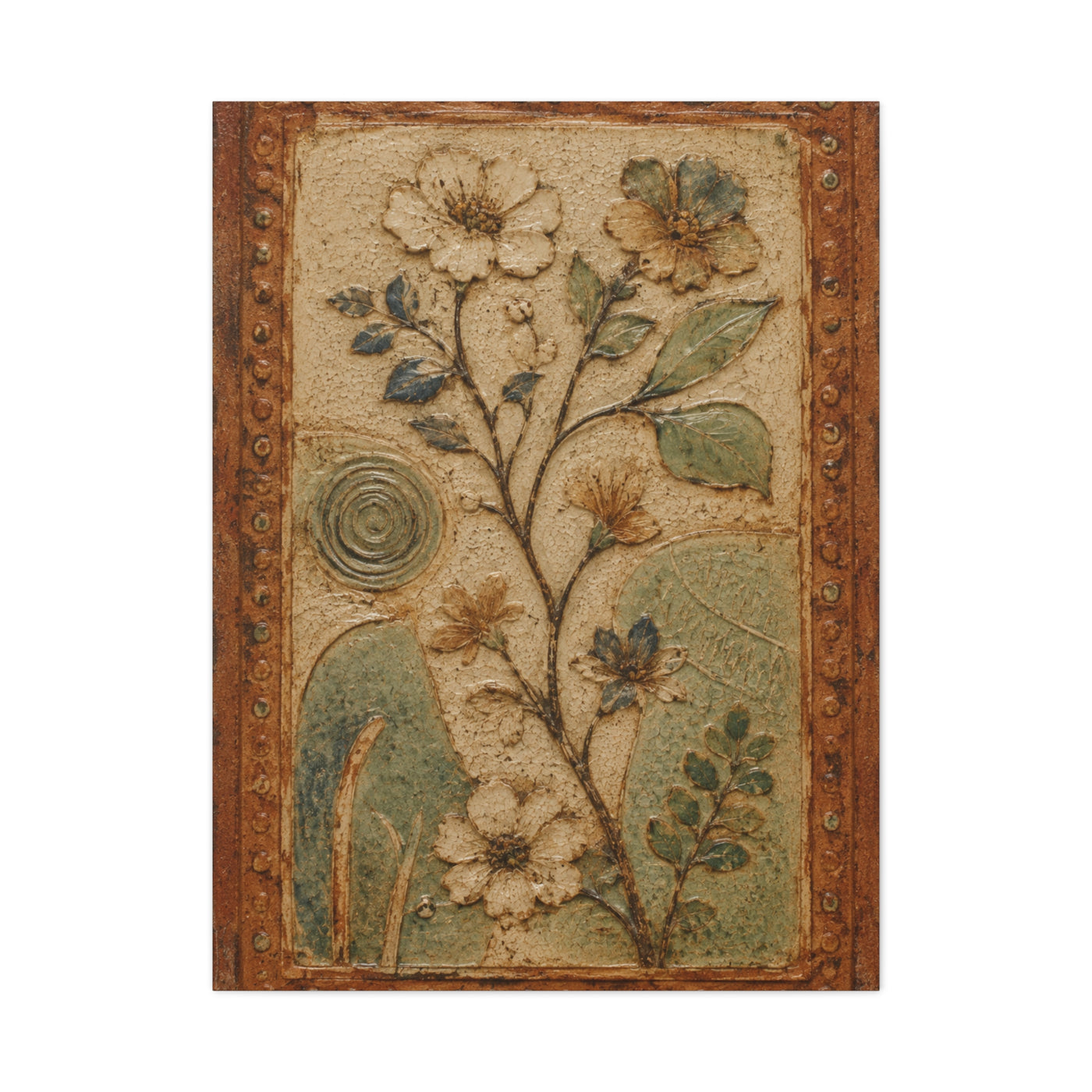 Textured Botanical Relief Study Panel Wall Art & Canvas Print