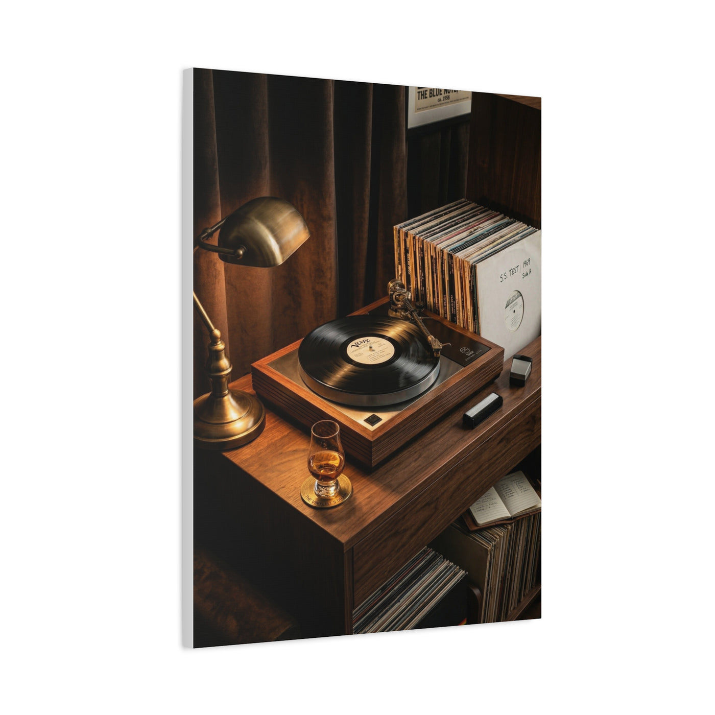 Jazz Vocalist Spotlight Performance Wall Art & Canvas Print