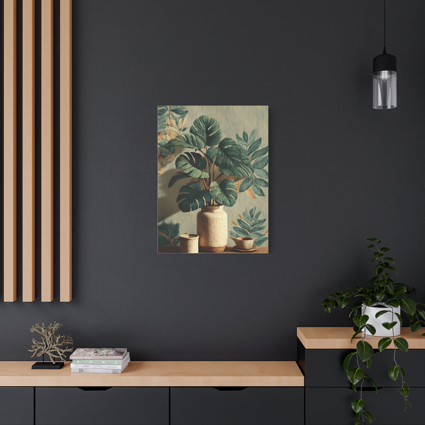 Tropical Green Botanical Still Life Wall Art & Canvas Print