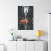 City Rain Reflection Wall Art & Canvas Print
