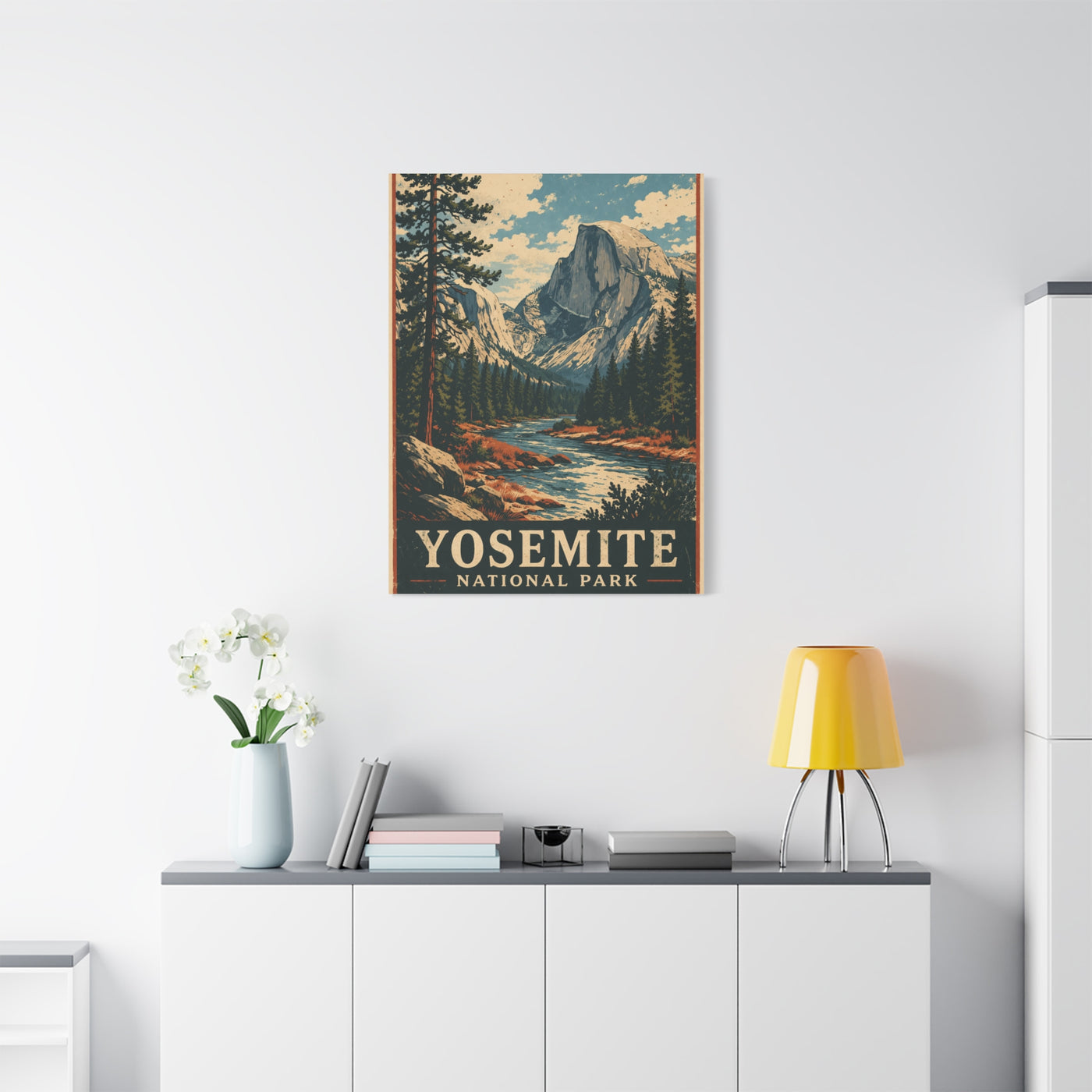 Vintage Yosemite National Park Poster Wall Art & Canvas Print