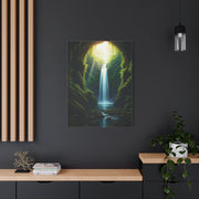 Sunlit Waterfall Sanctuary Wall Art & Canvas Prints