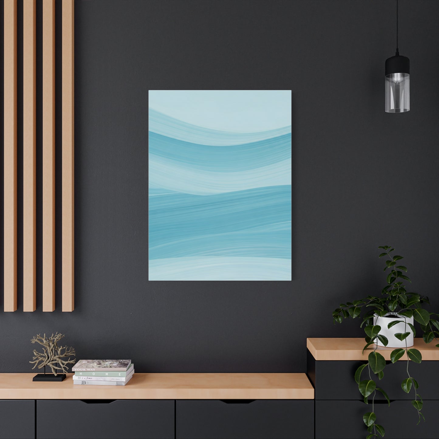 Serene Blue Wave Flow Wall Art & Canvas Prints