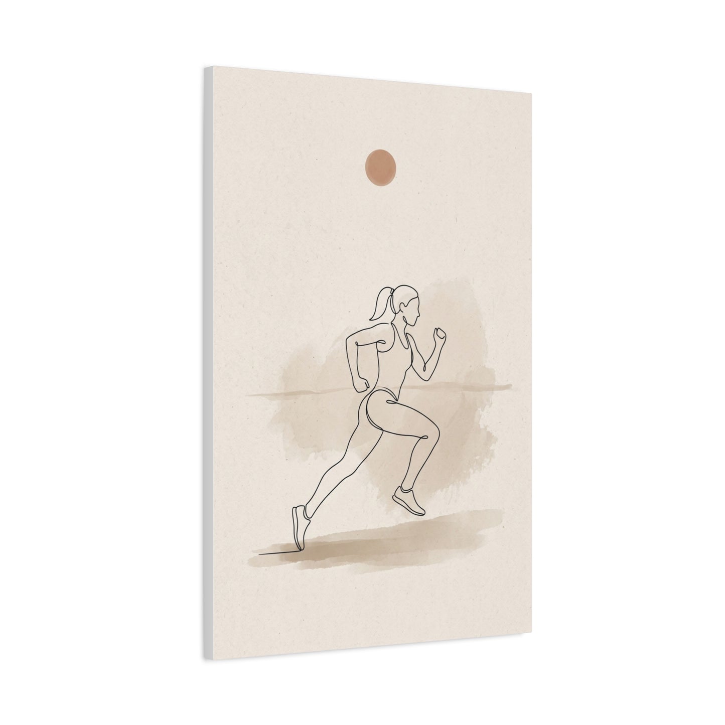 Minimal Marathon Runner Sports Wall Art & Canvas Print