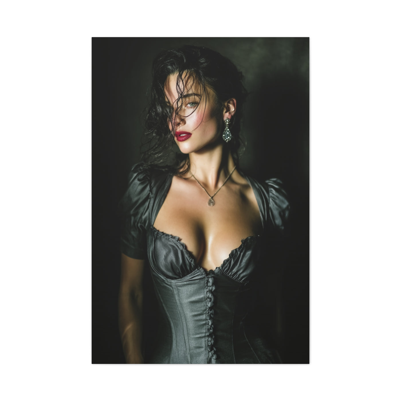 High-Fashion Satin Portrait Wall Art & Canvas Print