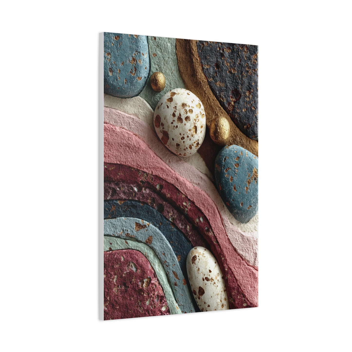 Layered Mineral Stone Abstract Wall Art & Canvas Print