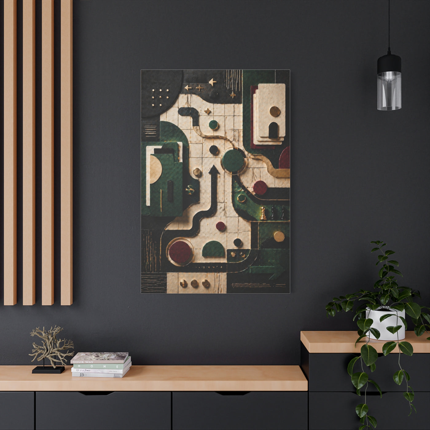 Strategic Pathway Abstract Composition Wall Art & Canvas Print