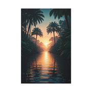 Tropical River Sunset Escape Wall Art & Canvas Prints