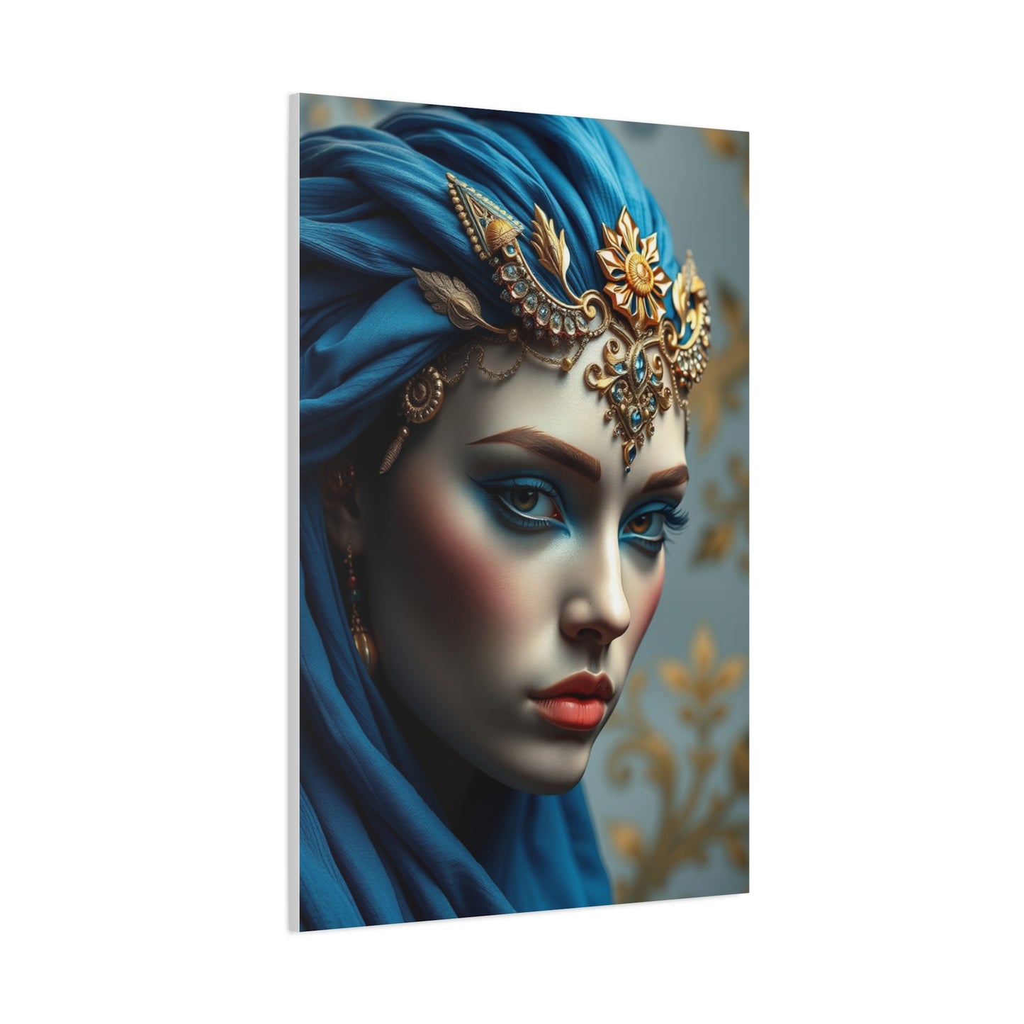 Blue & Gold Art Premium Gallery Wall Art & Canvas Print