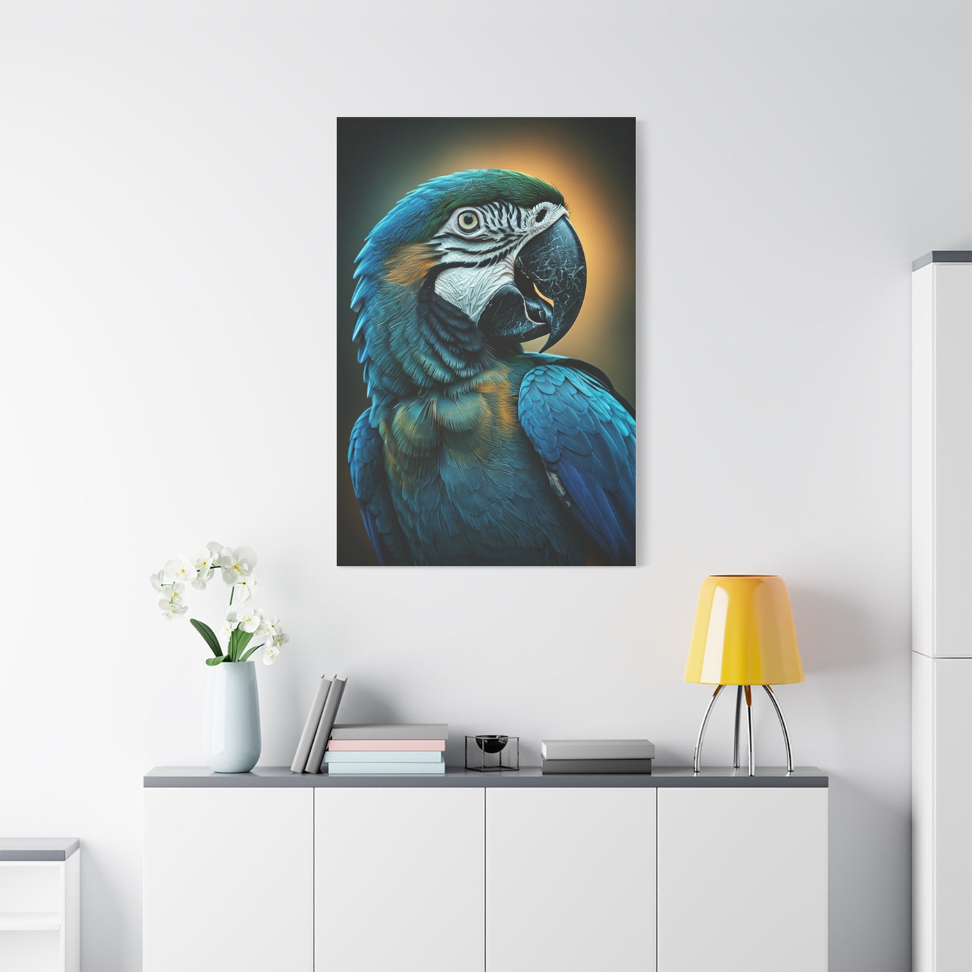 Blue Macaw with Vibrant Feathers Wall Art & Canvas Prints