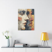 Dual Faces Collage Abstraction Wall Art & Canvas Print