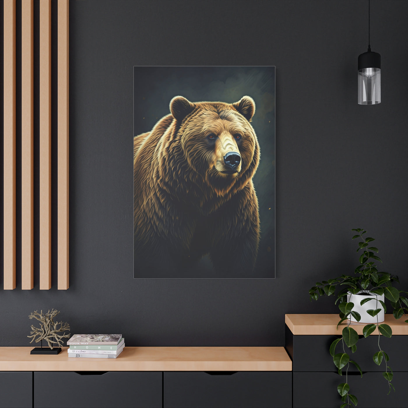 Dramatic Wilderness Grizzly Canvas Wall Art & Canvas Prints