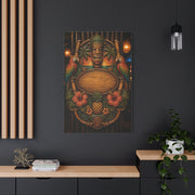 Tropical Tiki Bar Crest Wall Art & Canvas Print