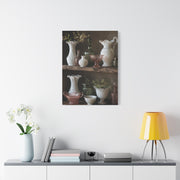Antique Glassware Still Life Shelf Display Wall Art & Canvas Print