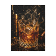 Whiskey Splash Crystal Tumbler Wall Art & Canvas Print