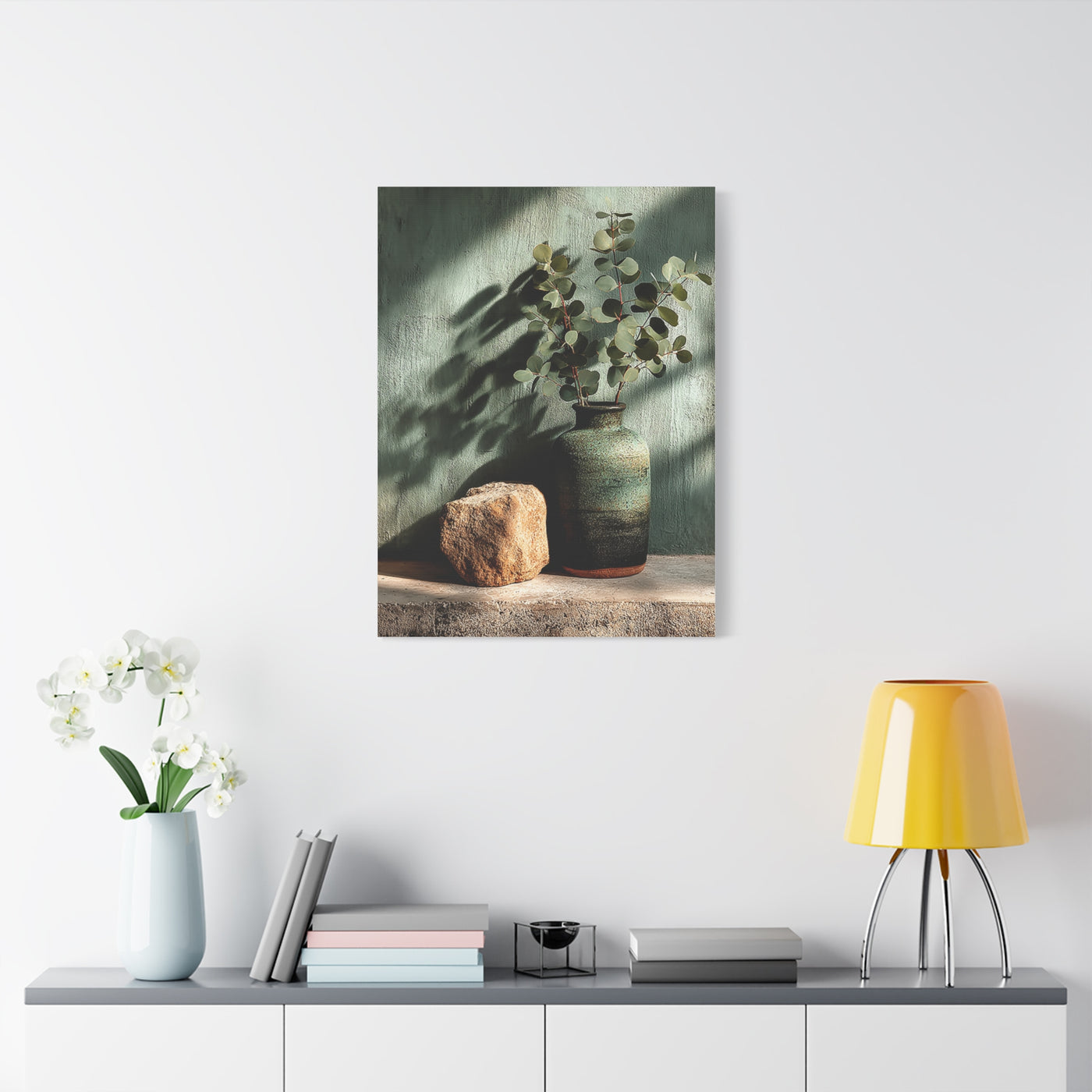 Minimal Eucalyptus Still Life Wall Art & Canvas Print