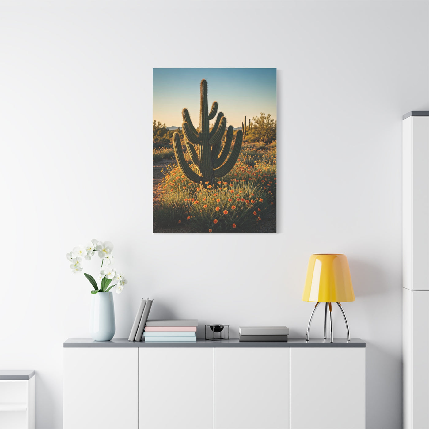 Wildflower Desert Saguaro Garden Wall Art & Canvas Prints