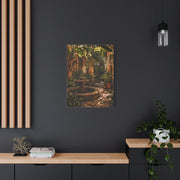 Hidden Courtyard Garden Fountain Wall Art & Canvas Print
