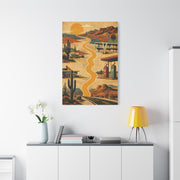 Retro Desert Highway Americana Collage Wall Art & Canvas Print