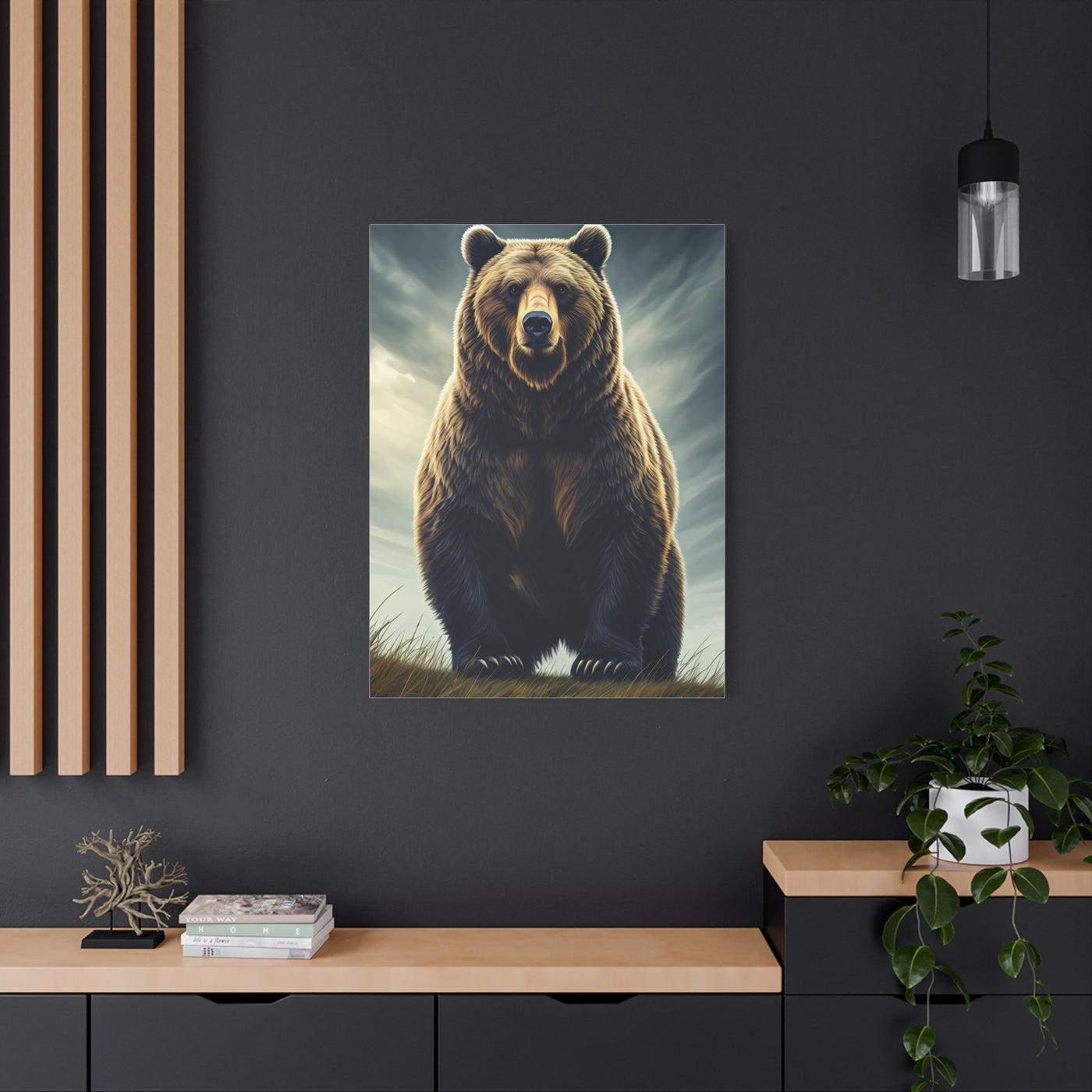 Majestic Grizzly Standing Portrait Wall Art & Canvas Prints