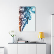 Blue and Amber Smoke Flow Abstract Wall Art & Canvas Prints