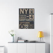 Subway Tile Mosaic Typography Wall Art & Canvas Print