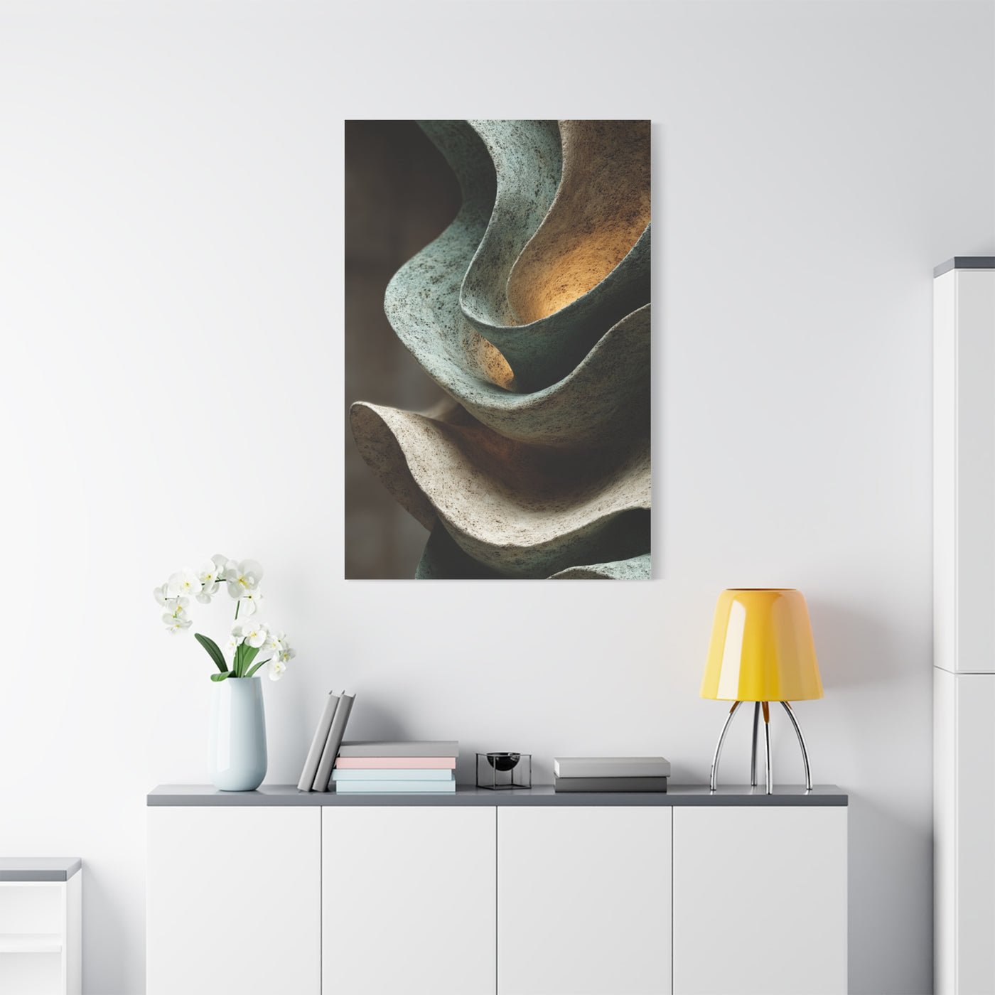 Sculptural Flow Abstract Form Wall Art & Canvas Print