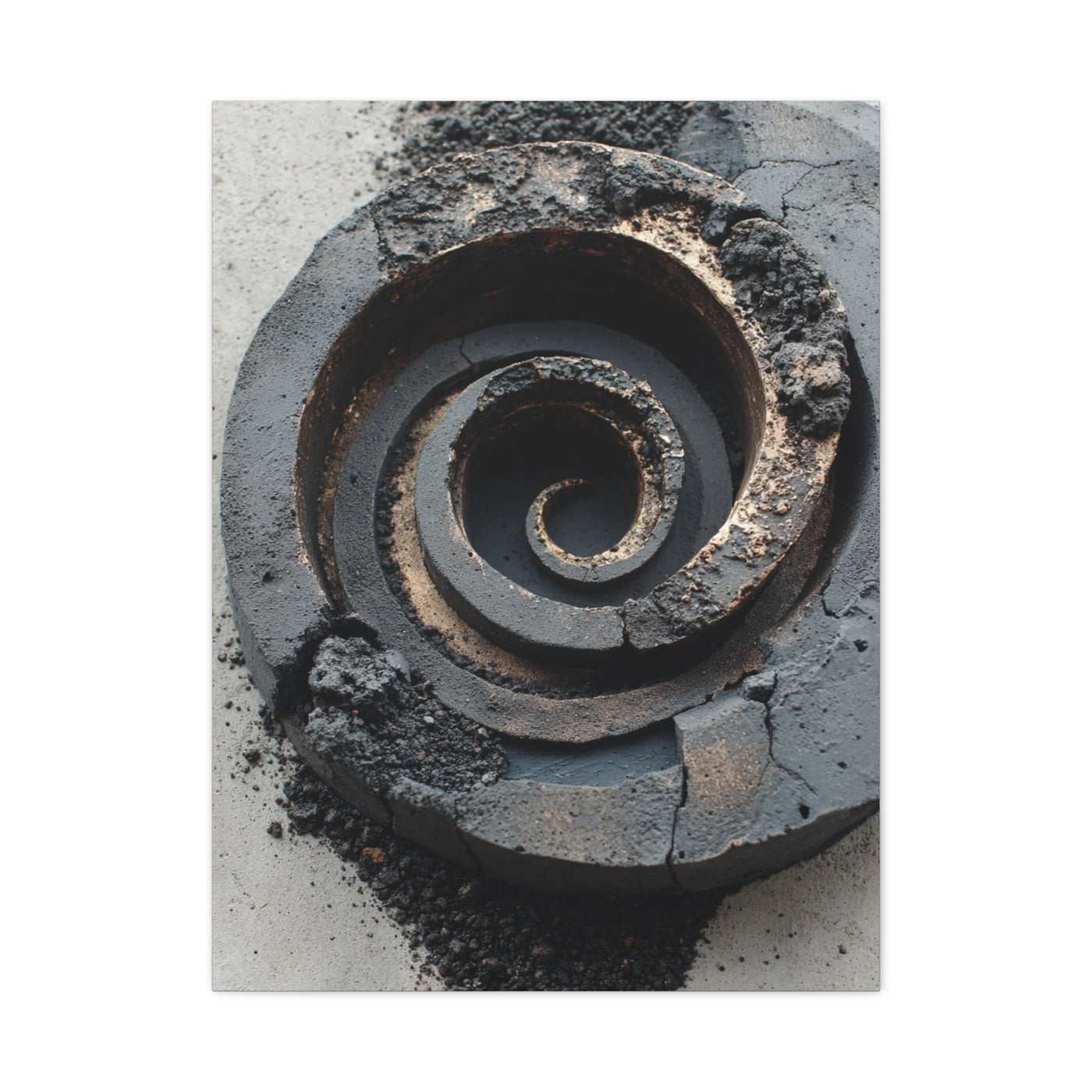Industrial Spiral Form Abstraction Wall Art & Canvas Print
