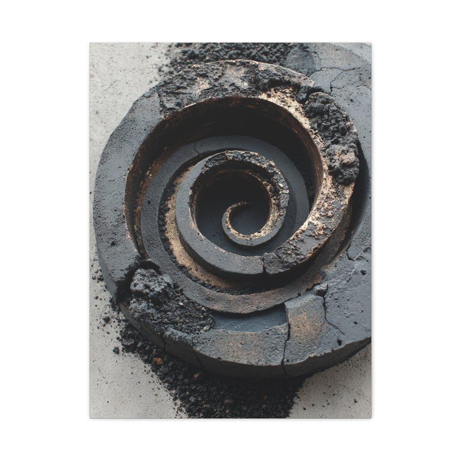 Industrial Spiral Form Abstraction Wall Art & Canvas Print