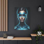 Celestial Blue Figure Portrait Wall Art & Canvas Prints