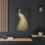 White Peacock Dark Academia Portrait Wall Art & Canvas Print