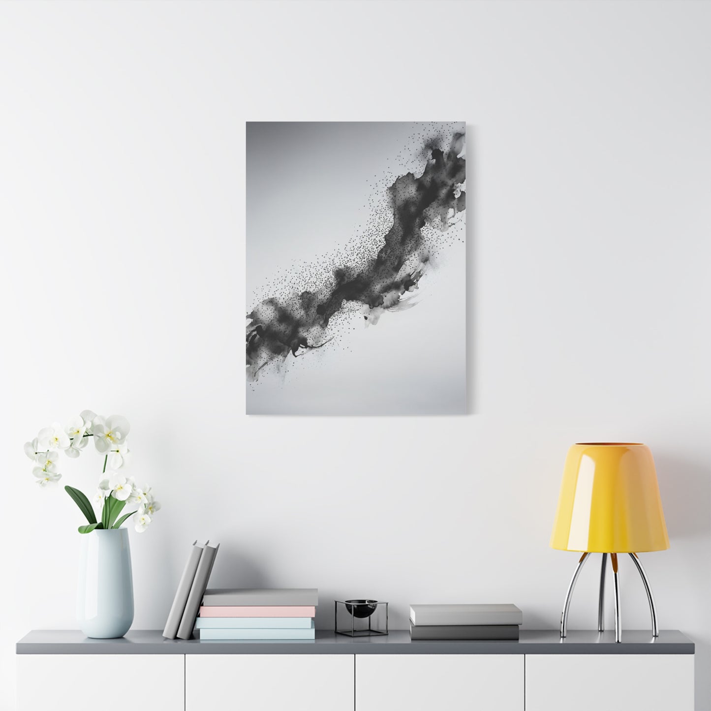 Abstract Ink Motion Romance Minimal Wall Art & Canvas Print