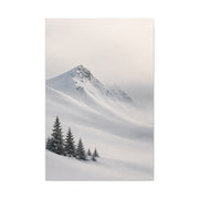Snowy Mountain Ridge & Pines Wall Art & Canvas Print