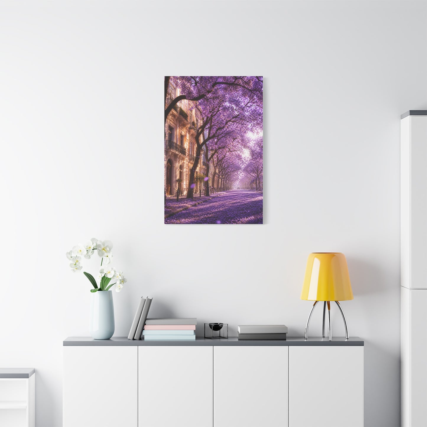 Jacaranda Blossom Boulevard Wall Art & Canvas Print
