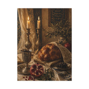 Shabbat Candlelight Still Life Wall Art & Canvas Print