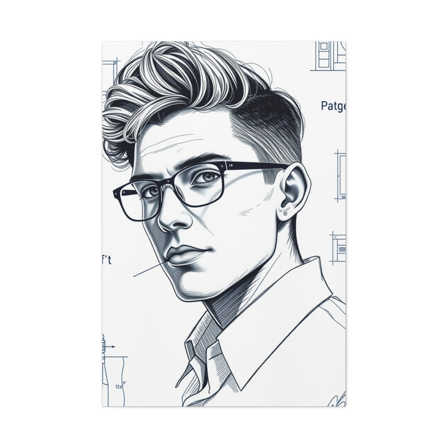 Supreme Art Collection Blueprint & Patent Sketches  Wall Art & Canvas Print