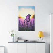Lavender Field Purple Butterfly Wall Art & Canvas Prints