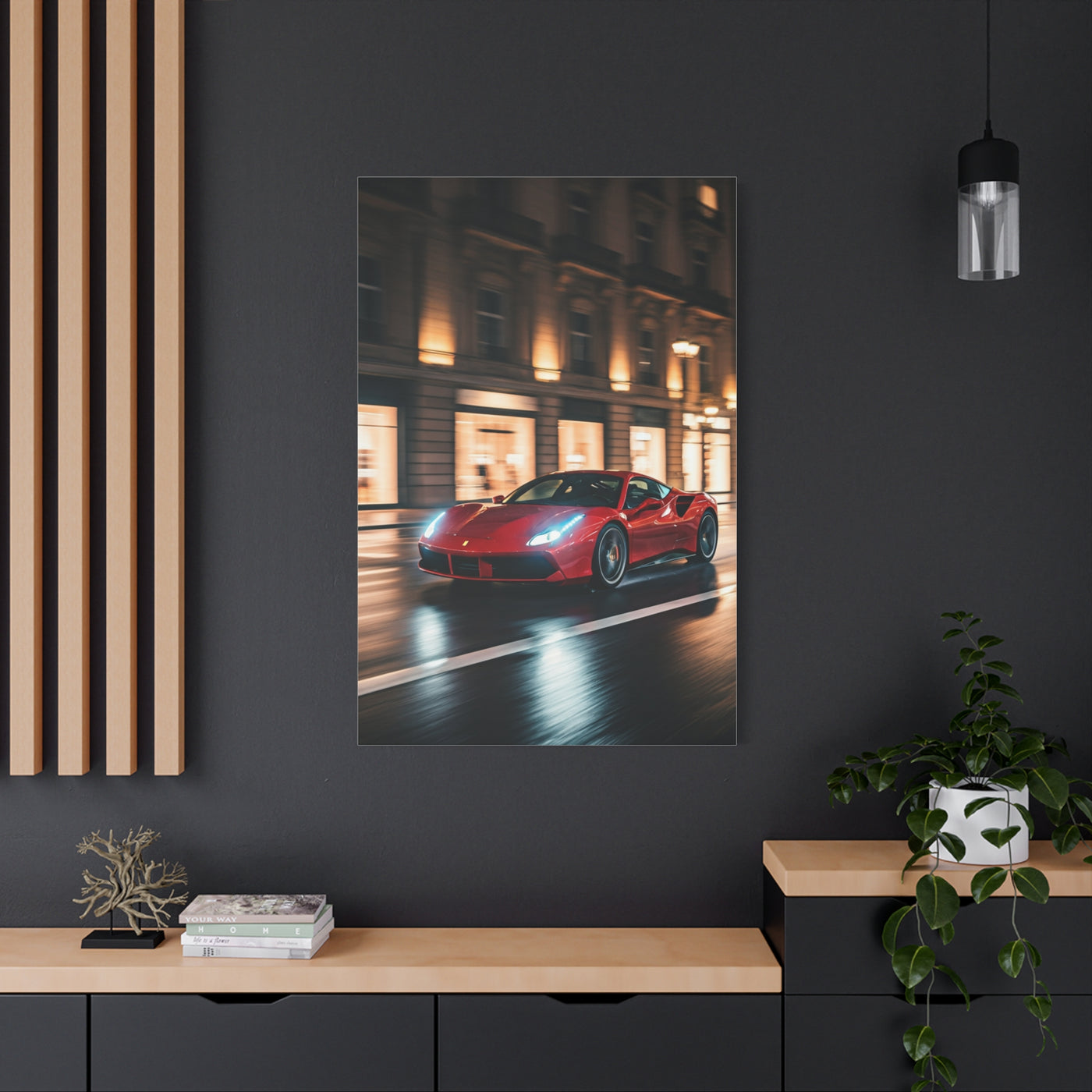 Ferrari 488 GTB City Boulevard Elegance Wall Art & Canvas Prints