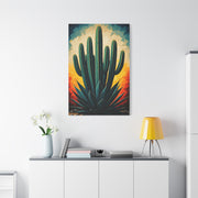 Sunburst Desert Saguaro Illustration Wall Art & Canvas Prints