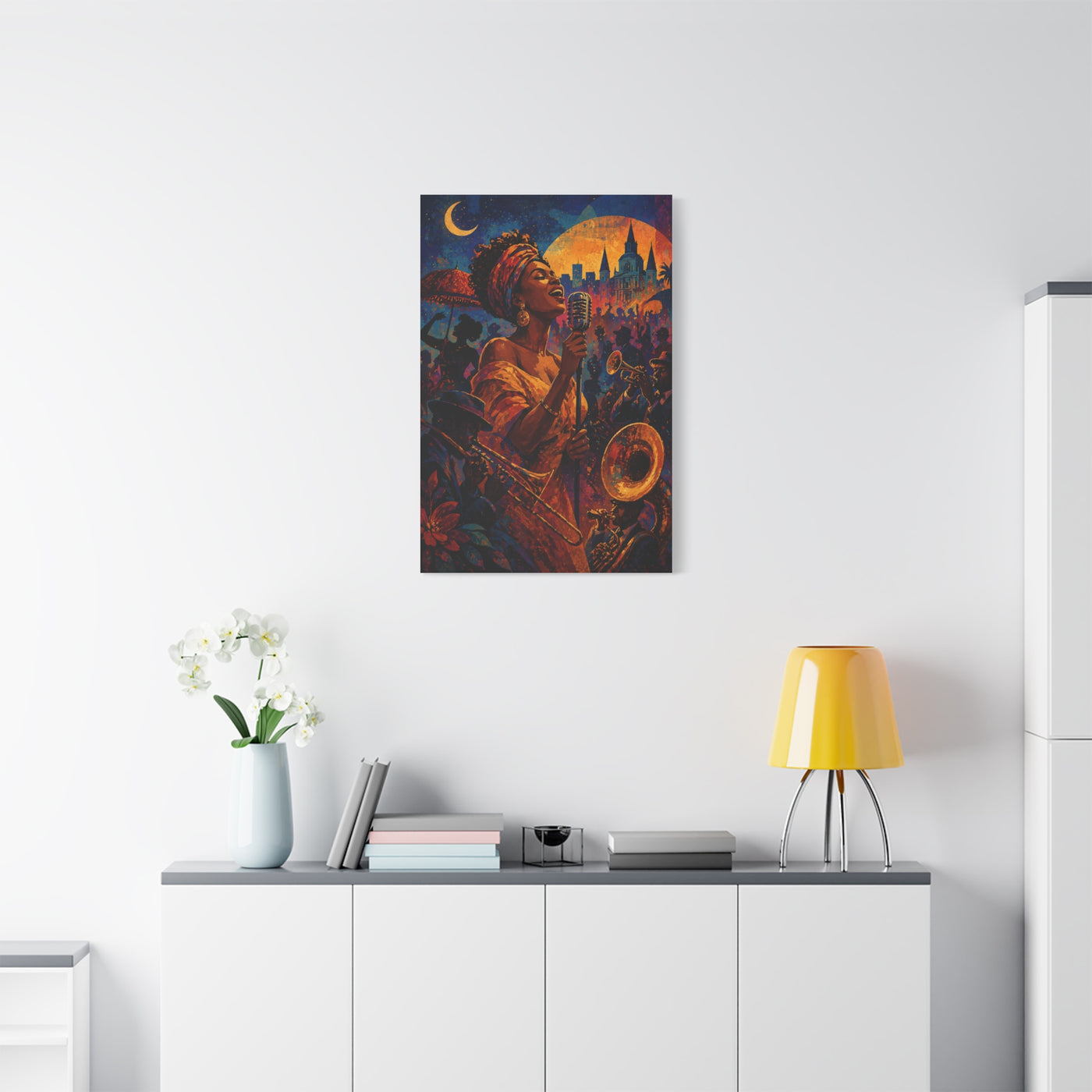 Jazz Festival Vocalist Celebration Wall Art & Canvas Print