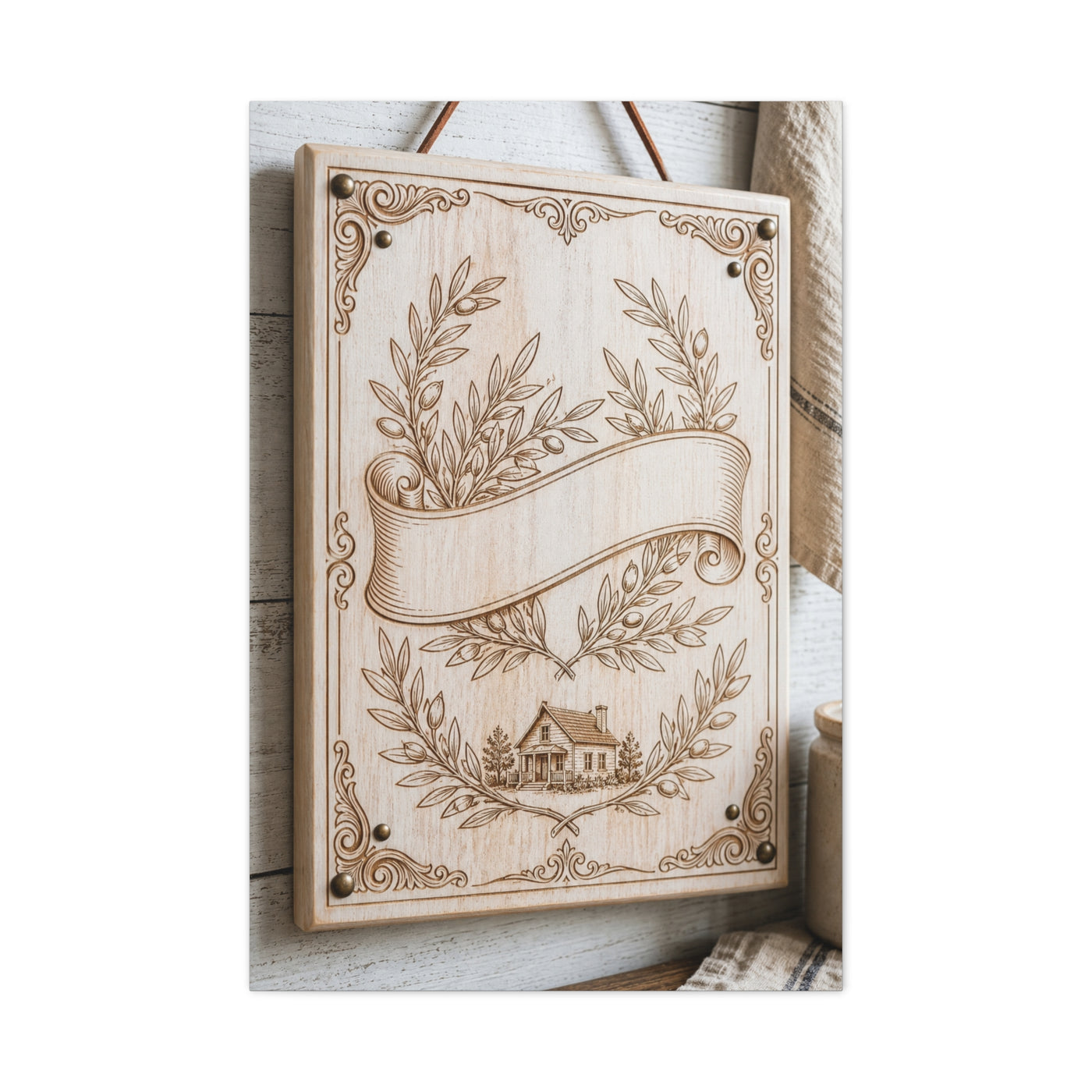 Joshua 24:15 Heirloom Home Blessing Scripture Wall Art & Canvas Print