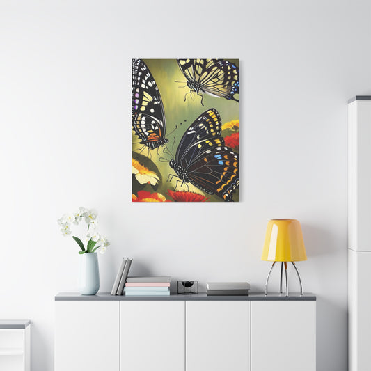 Colorful Butterflies on Flowers Wall Art & Canvas Prints