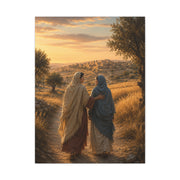 Golden Journey Companionship Landscape Wall Art & Canvas Print