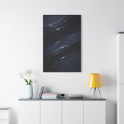 Fluid Navy Wave Abstraction Wall Art & Canvas Print
