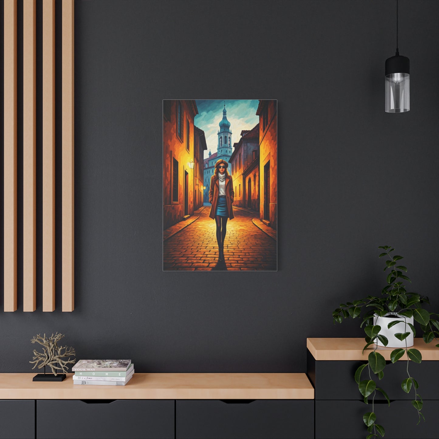 Twilight Alley Stroll Wall Art & Canvas Print