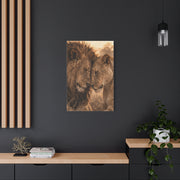 Lion and Lioness Intimate Bond Wall Art & Canvas Print